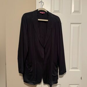 Plus size black dress blazer